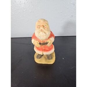Vtg  Santa Claus Resin Figurine 5" 1995 Kevin‎ Wolf Christmas Holiday Xmas Decor